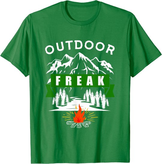 Camping Shirt, Wandern, Natur, Berge, Lustiges Outdoor Freak T-Shirt