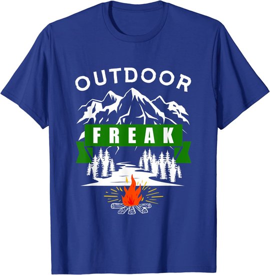Camping Shirt, Wandern, Natur, Berge, Lustiges Outdoor Freak T-Shirt