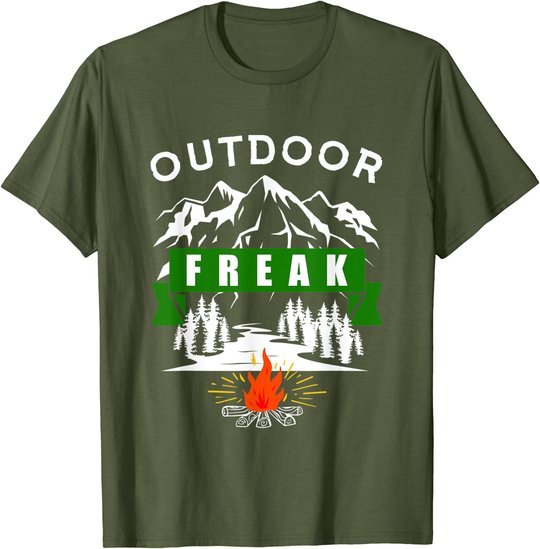 Camping Shirt, Wandern, Natur, Berge, Lustiges Outdoor Freak T-Shirt