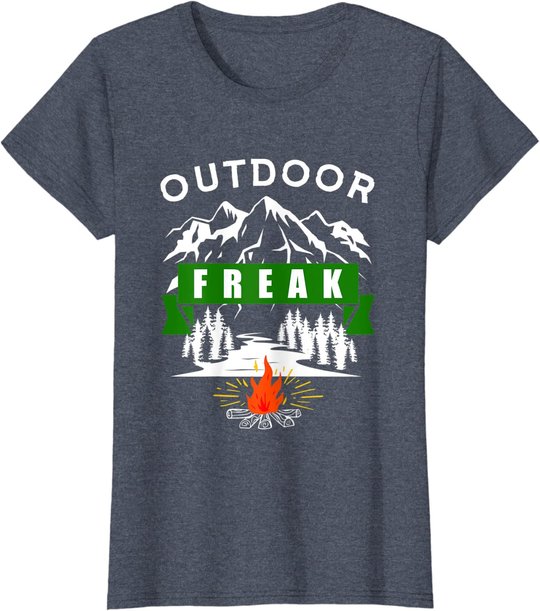 Camping Shirt, Wandern, Natur, Berge, Lustiges Outdoor Freak T-Shirt