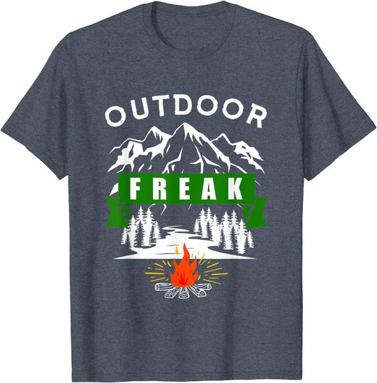 Camping Shirt, Wandern, Natur, Berge, Lustiges Outdoor Freak T-Shirt