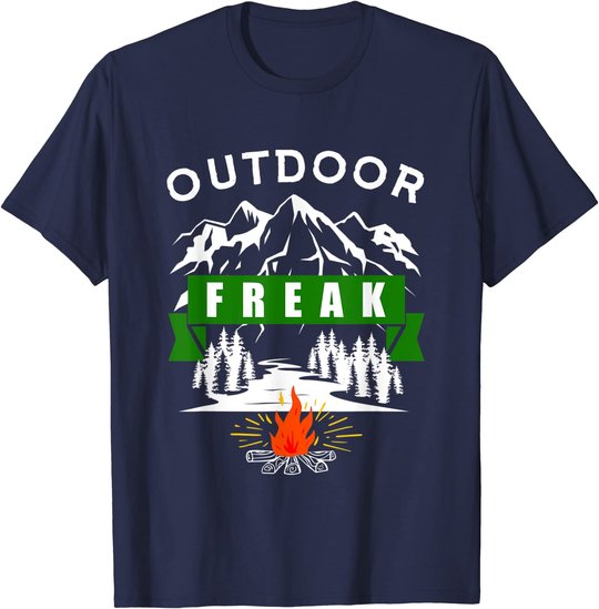 Camping Shirt, Wandern, Natur, Berge, Lustiges Outdoor Freak T-Shirt