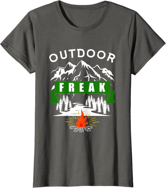 Camping Shirt, Wandern, Natur, Berge, Lustiges Outdoor Freak T-Shirt