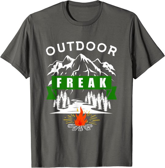 Camping Shirt, Wandern, Natur, Berge, Lustiges Outdoor Freak T-Shirt