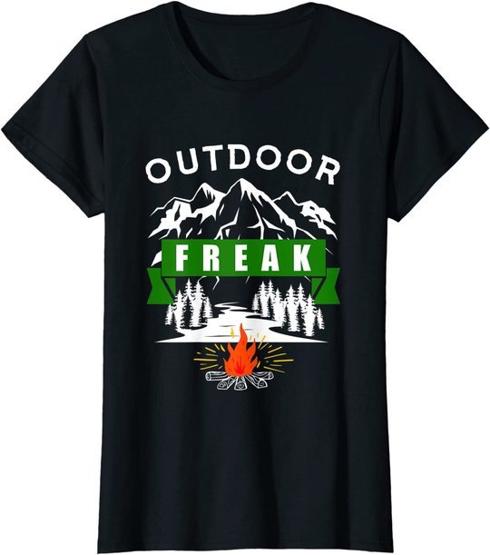 Camping Shirt, Wandern, Natur, Berge, Lustiges Outdoor Freak T-Shirt