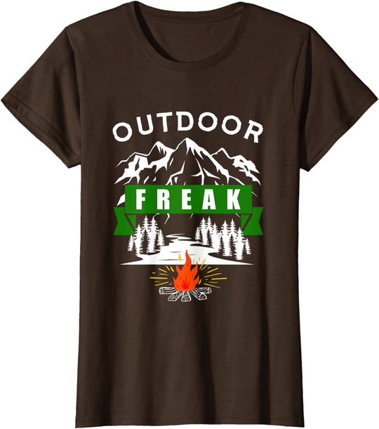 Camping Shirt, Wandern, Natur, Berge, Lustiges Outdoor Freak T-Shirt