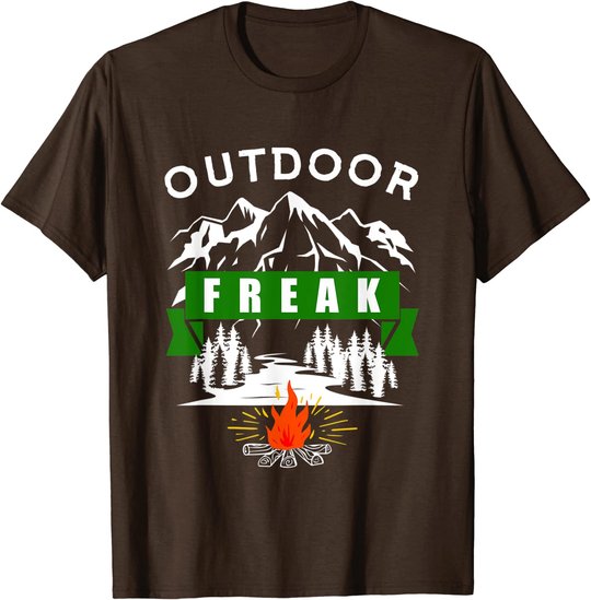 Camping Shirt, Wandern, Natur, Berge, Lustiges Outdoor Freak T-Shirt