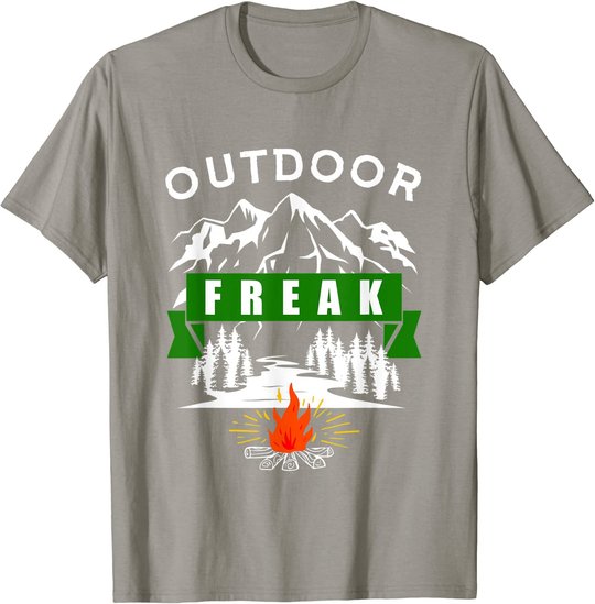 Camping Shirt, Wandern, Natur, Berge, Lustiges Outdoor Freak T-Shirt