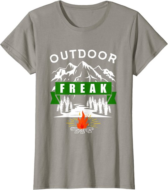 Camping Shirt, Wandern, Natur, Berge, Lustiges Outdoor Freak T-Shirt