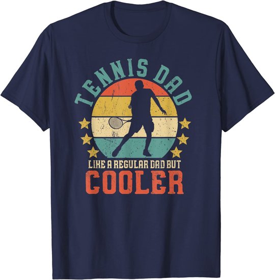 Herren Tennis Dad Vintage Tennis Player Father's Day T-Shirt