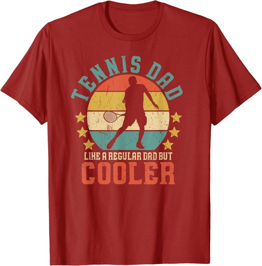 Herren Tennis Dad Vintage Tennis Player Father's Day T-Shirt