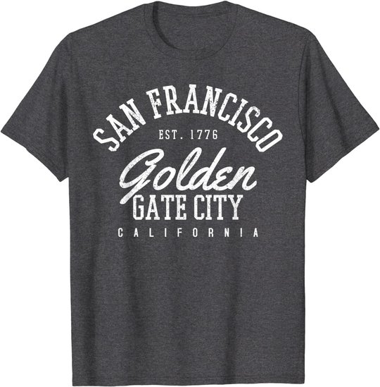 San Francisco Golden Gate Bridge City Kalifornien Souvenir T-Shirt
