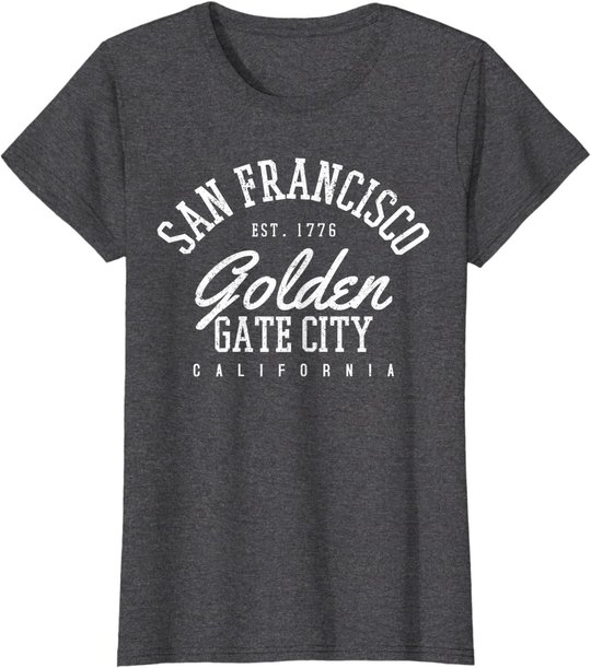 San Francisco Golden Gate Bridge City Kalifornien Souvenir T-Shirt