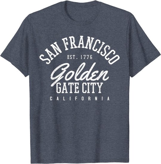 San Francisco Golden Gate Bridge City Kalifornien Souvenir T-Shirt