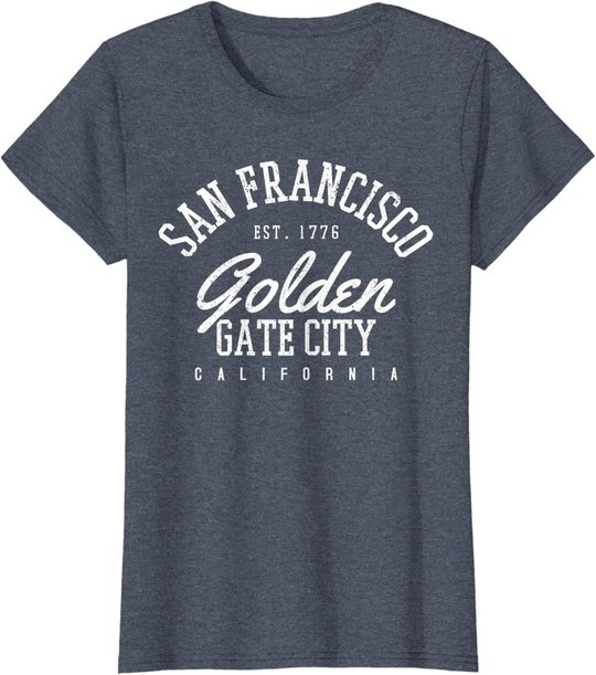 San Francisco Golden Gate Bridge City Kalifornien Souvenir T-Shirt
