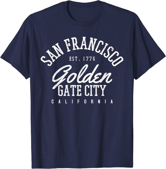 San Francisco Golden Gate Bridge City Kalifornien Souvenir T-Shirt
