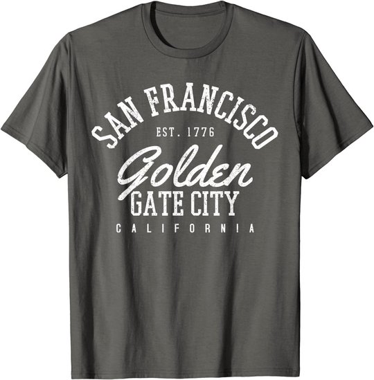 San Francisco Golden Gate Bridge City Kalifornien Souvenir T-Shirt