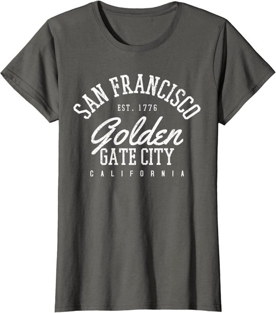 San Francisco Golden Gate Bridge City Kalifornien Souvenir T-Shirt