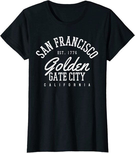 San Francisco Golden Gate Bridge City Kalifornien Souvenir T-Shirt