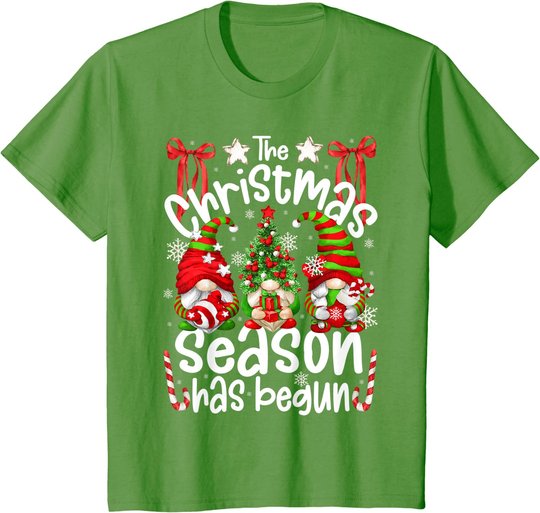 Christmas Season Has Begun For Women With Cute Santa Gnomes T-Shirt