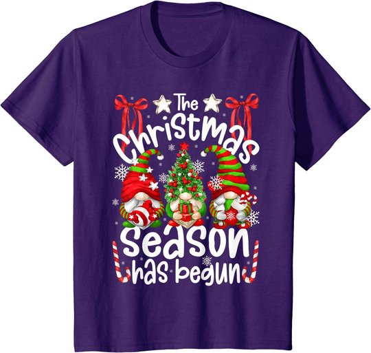 Christmas Season Has Begun For Women With Cute Santa Gnomes T-Shirt