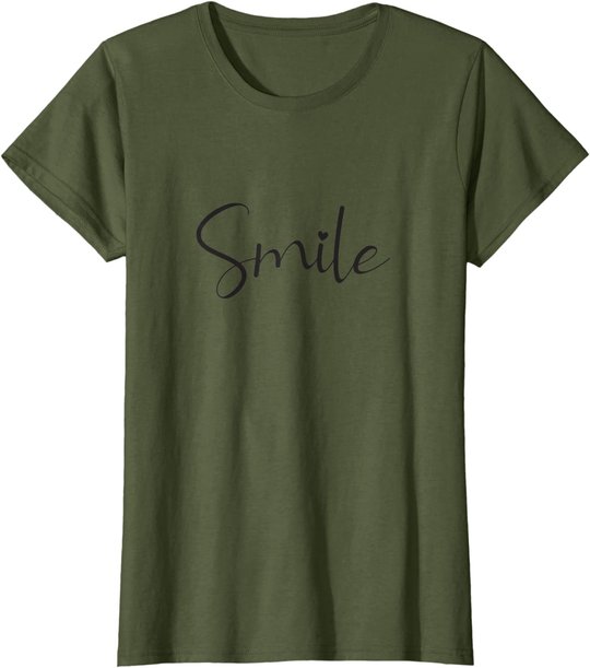 Smile Positive Inspiration Motivation Spruch Geschenk Lachen T-Shirt