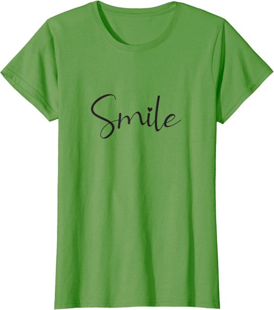 Smile Positive Inspiration Motivation Spruch Geschenk Lachen T-Shirt
