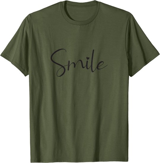 Smile Positive Inspiration Motivation Spruch Geschenk Lachen T-Shirt