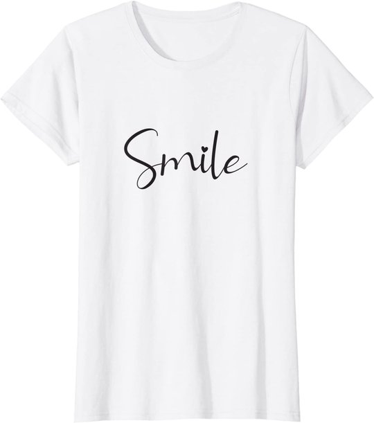 Smile Positive Inspiration Motivation Spruch Geschenk Lachen T-Shirt
