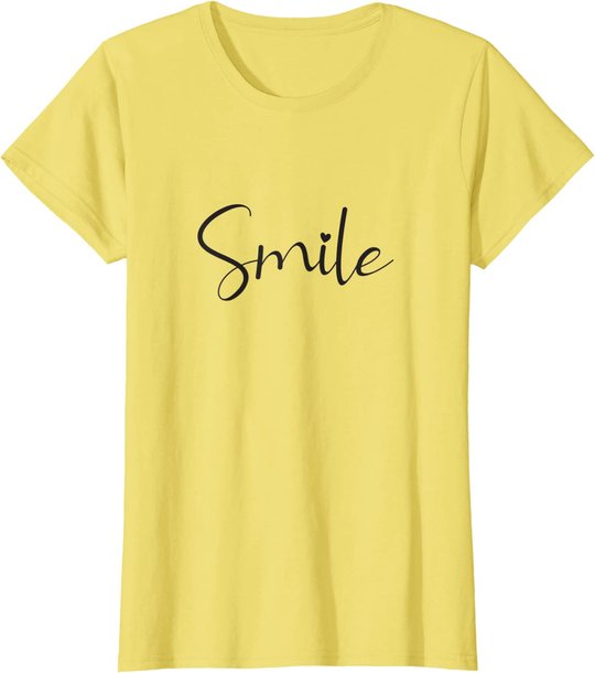 Smile Positive Inspiration Motivation Spruch Geschenk Lachen T-Shirt