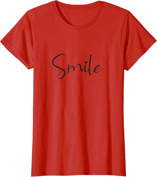 Smile Positive Inspiration Motivation Spruch Geschenk Lachen T-Shirt
