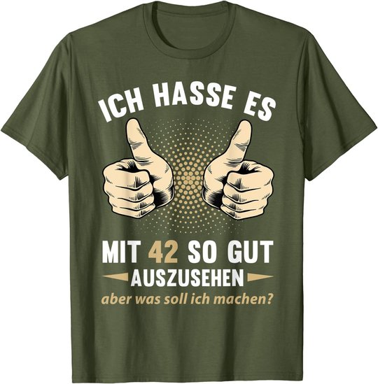 42. Geburtstag Mann Frau 42 Jahre Deko Spruch Party Geschenk T-Shirt