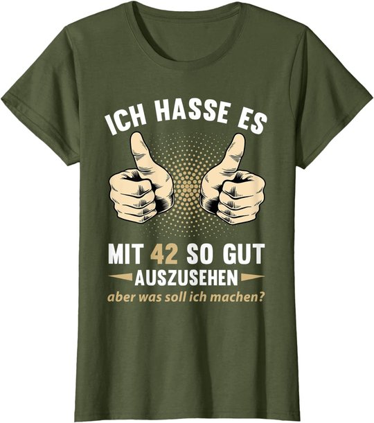 42. Geburtstag Mann Frau 42 Jahre Deko Spruch Party Geschenk T-Shirt