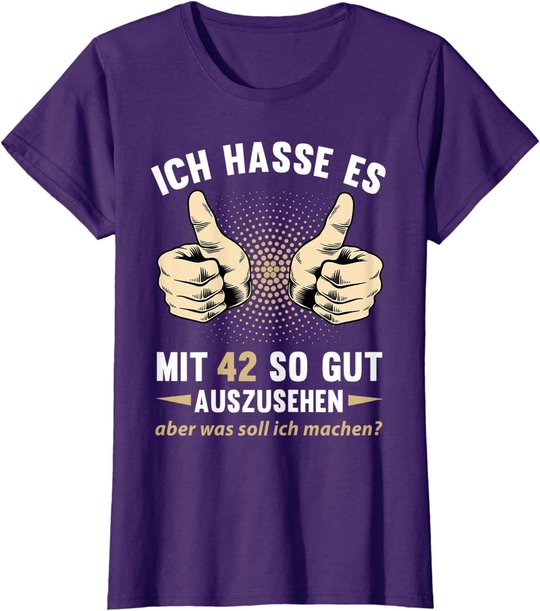 42. Geburtstag Mann Frau 42 Jahre Deko Spruch Party Geschenk T-Shirt