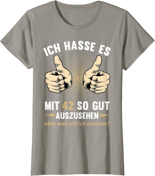 42. Geburtstag Mann Frau 42 Jahre Deko Spruch Party Geschenk T-Shirt