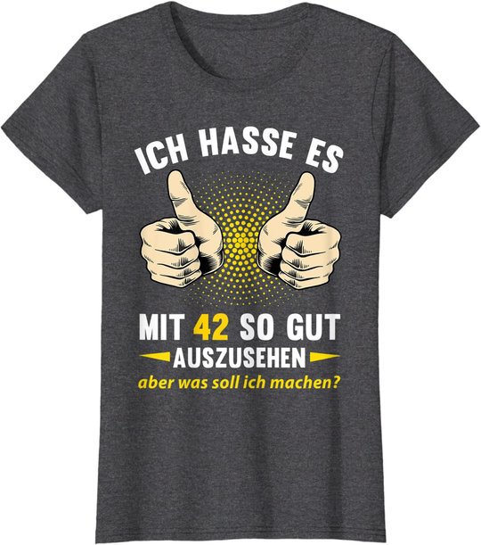 42. Geburtstag Mann Frau 42 Jahre Deko Spruch Party Geschenk T-Shirt