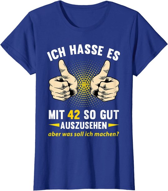 42. Geburtstag Mann Frau 42 Jahre Deko Spruch Party Geschenk T-Shirt