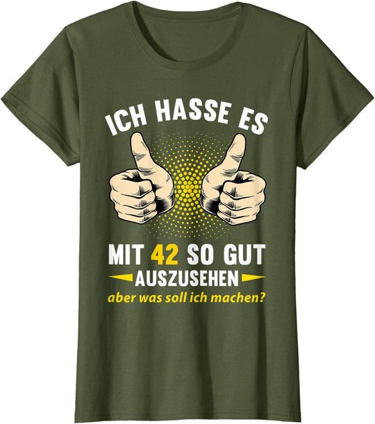 42. Geburtstag Mann Frau 42 Jahre Deko Spruch Party Geschenk T-Shirt