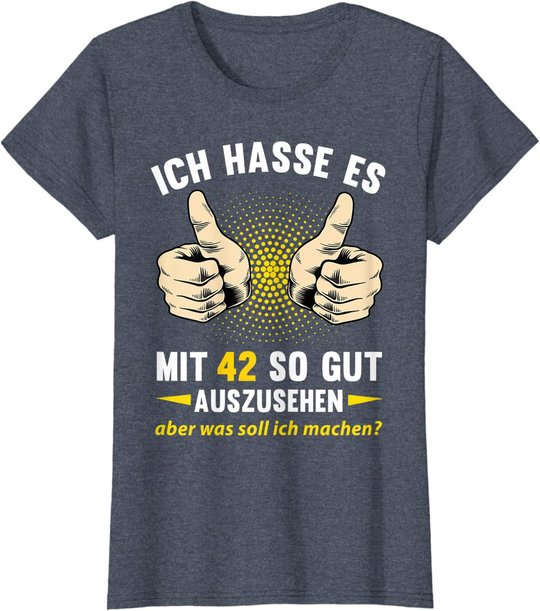 42. Geburtstag Mann Frau 42 Jahre Deko Spruch Party Geschenk T-Shirt