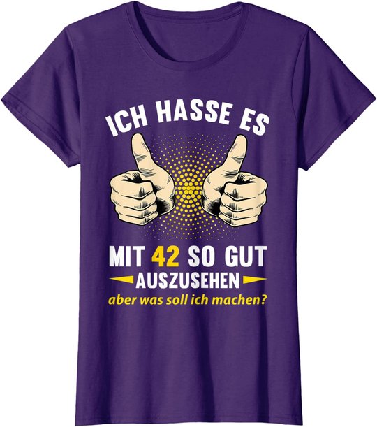 42. Geburtstag Mann Frau 42 Jahre Deko Spruch Party Geschenk T-Shirt