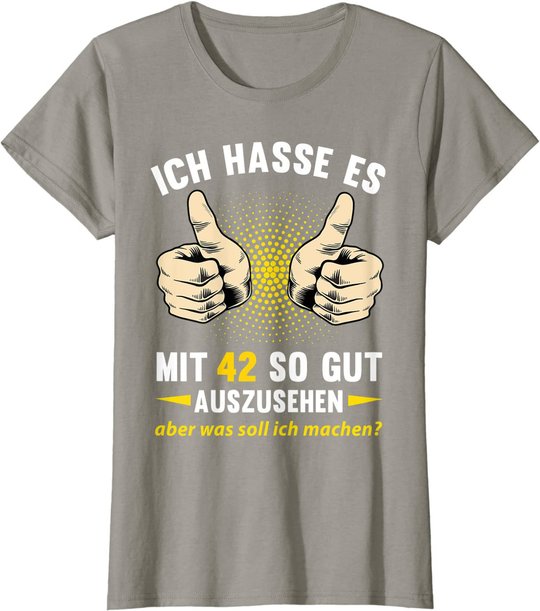 42. Geburtstag Mann Frau 42 Jahre Deko Spruch Party Geschenk T-Shirt