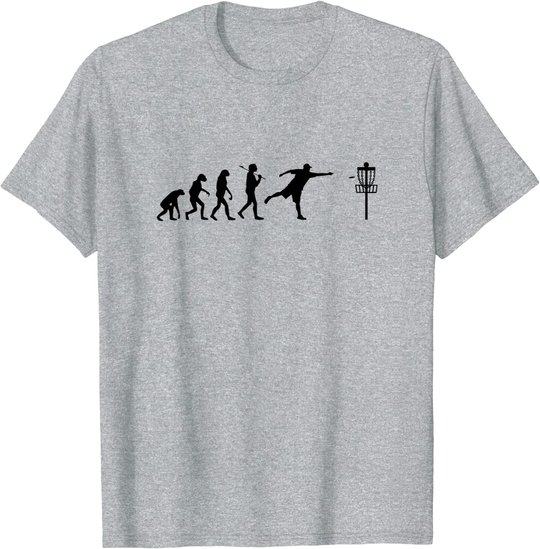 Disc Golf T-Shirt Evolution Discgolf Shirt Disc Golfer Shirt