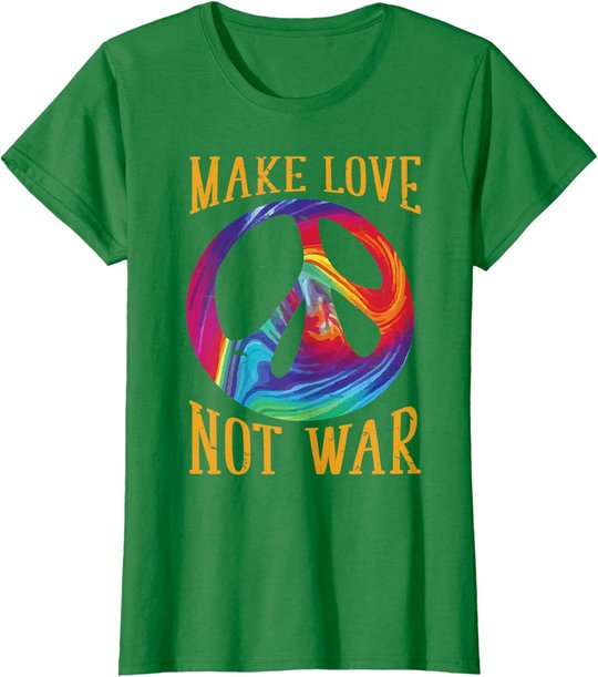 Make Love Not War - Peace Symbol Sign T-Shirt