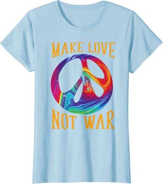 Make Love Not War - Peace Symbol Sign T-Shirt