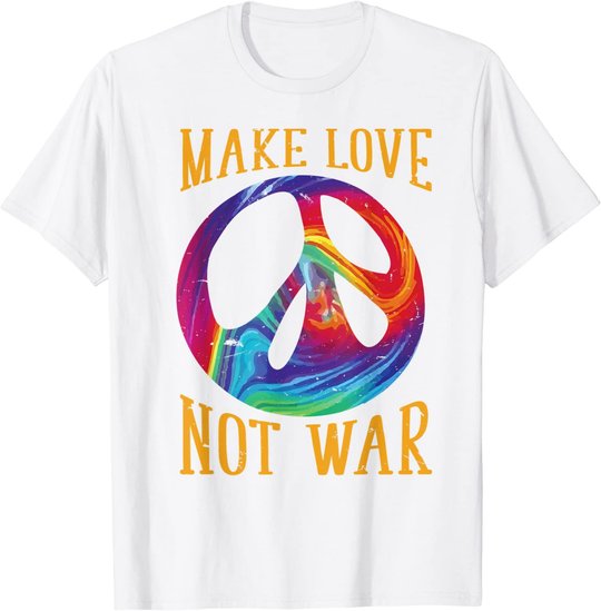 Make Love Not War - Peace Symbol Sign T-Shirt