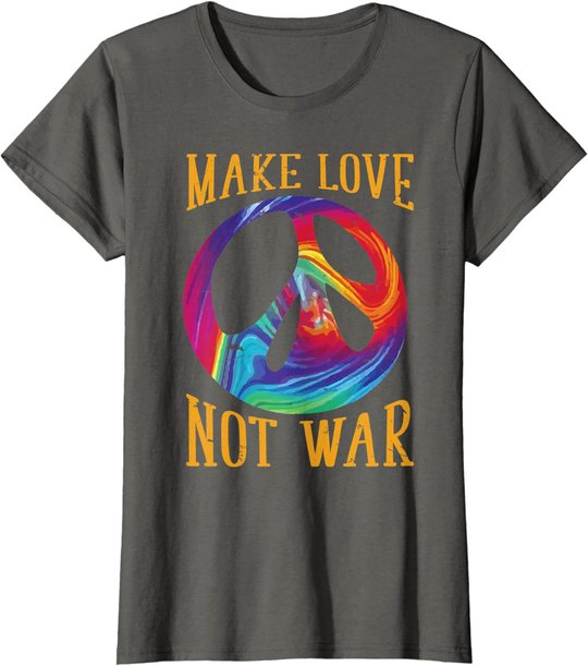 Make Love Not War - Peace Symbol Sign T-Shirt