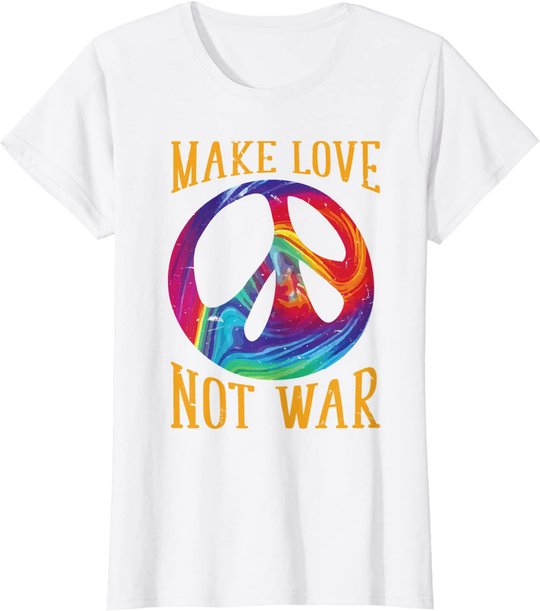 Make Love Not War - Peace Symbol Sign T-Shirt