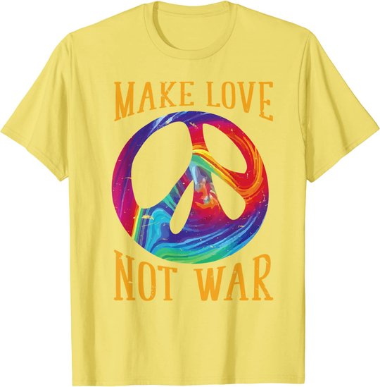 Make Love Not War - Peace Symbol Sign T-Shirt