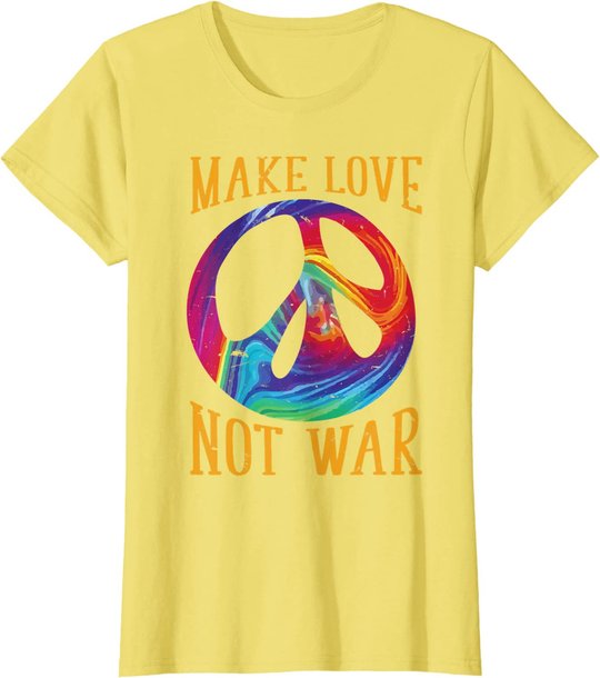 Make Love Not War - Peace Symbol Sign T-Shirt