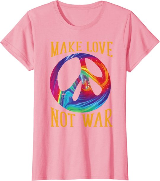 Make Love Not War - Peace Symbol Sign T-Shirt